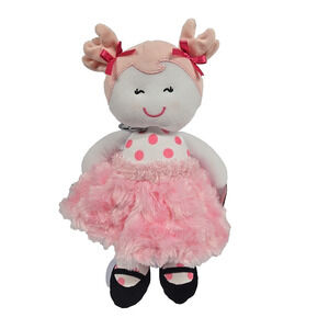 Rashti Baby Starters 2025 Plush Pink Polka Dot Girl Doll Rosette Lovey 12 Inch